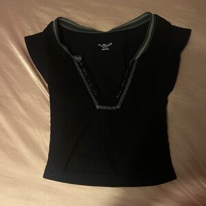 Urban Outfitters Go For Gold top in black - xs/s